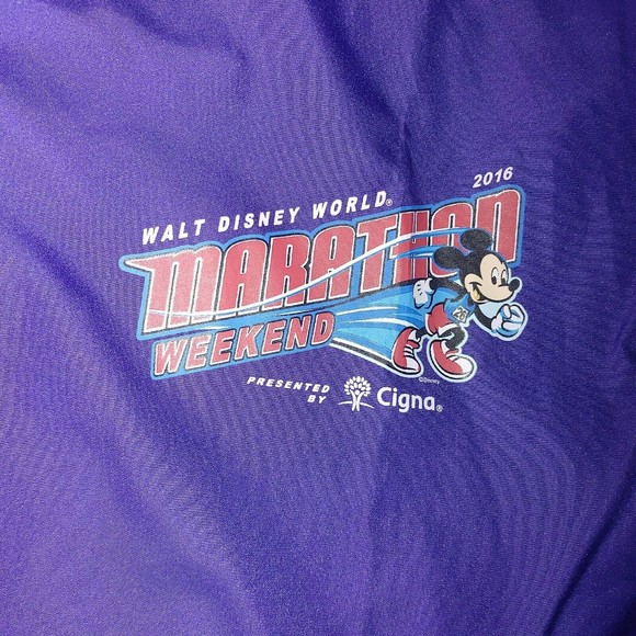 Disney Parks Hooded Windbreaker Jacket Size Medium Marathon Weekend Volunteer - Picture 4 of 10